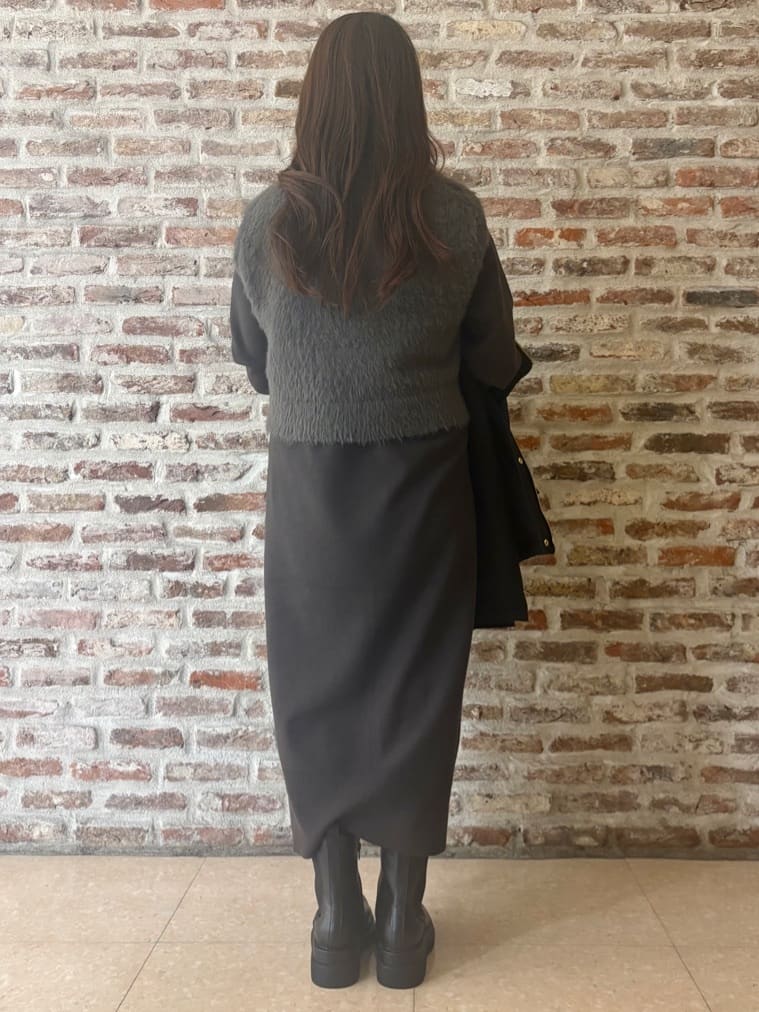 tokiさんの「THE SHOP TK｜【すっきり見えシルエット】上品ふわもこ中綿ブルゾン」を使ったコーディネート