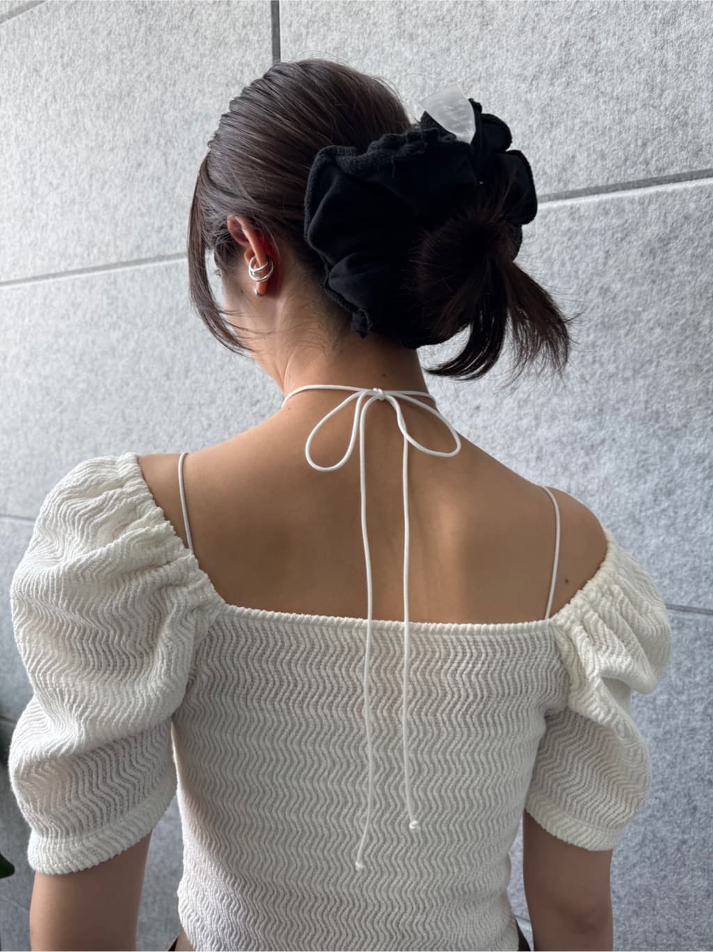 uchi__yamaさんの「CODE A｜gather puff jersey tops」を使ったコーディネート