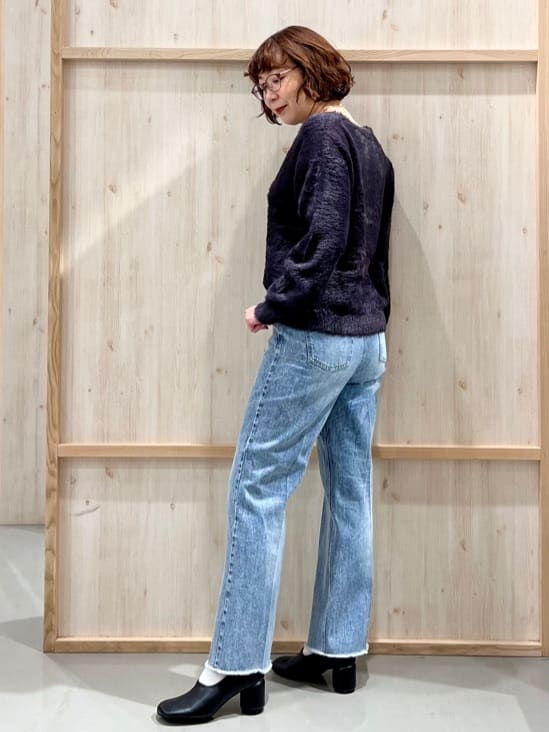 nakoさんの「THE SHOP TK｜【華やかで柔らか】ふわふわフェザーニット/洗える・前後2WAY」を使ったコーディネート
