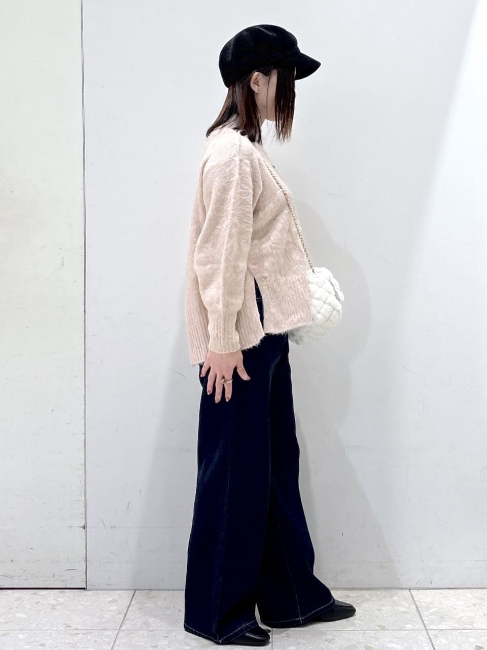 mameさんの「OPAQUE.CLIP｜ハイネックパフニット【洗濯機OK】」を使ったコーディネート