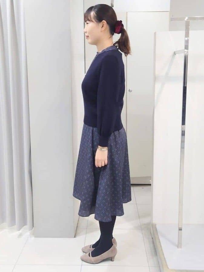 AZUSAさんの「Reflect｜【選べる8色／スカートにもパンツにも◎】ウール混ボートネックニット」を使ったコーディネート