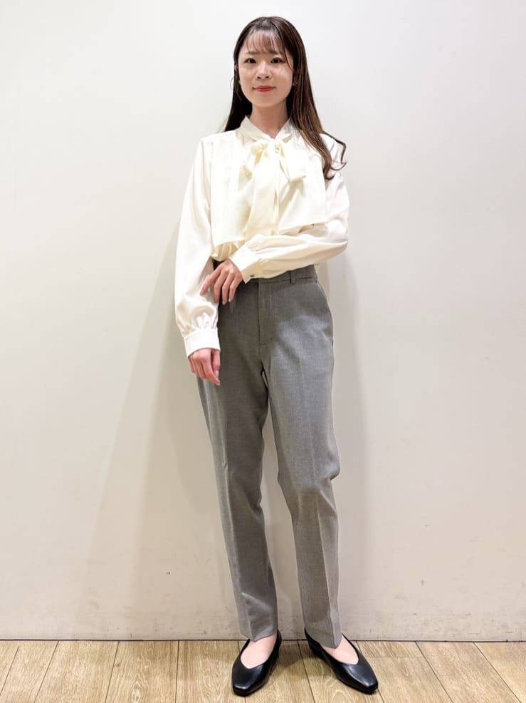 ayaさんの「index｜アシンメトリーレイヤードボウタイブラウス【洗濯機OK／イージーアイロン／防シワ】《XS～3L》」を使ったコーディネート