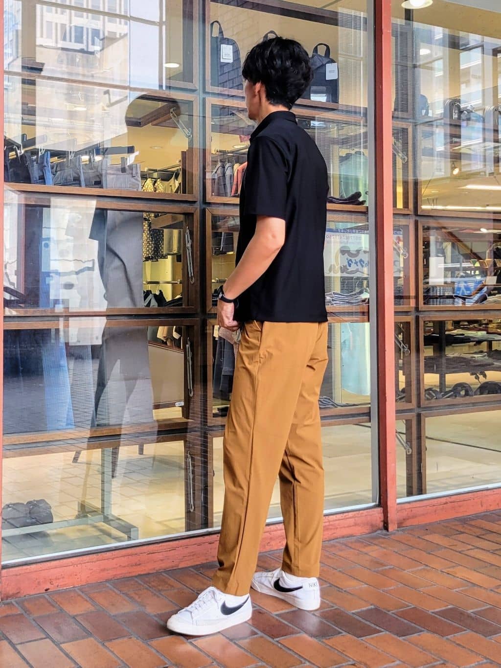 piroyaさんの「TAKEO KIKUCHI｜【COOL CITY WEAR】エアートール ポロシャツ /接触冷感・通気性」を使ったコーディネート