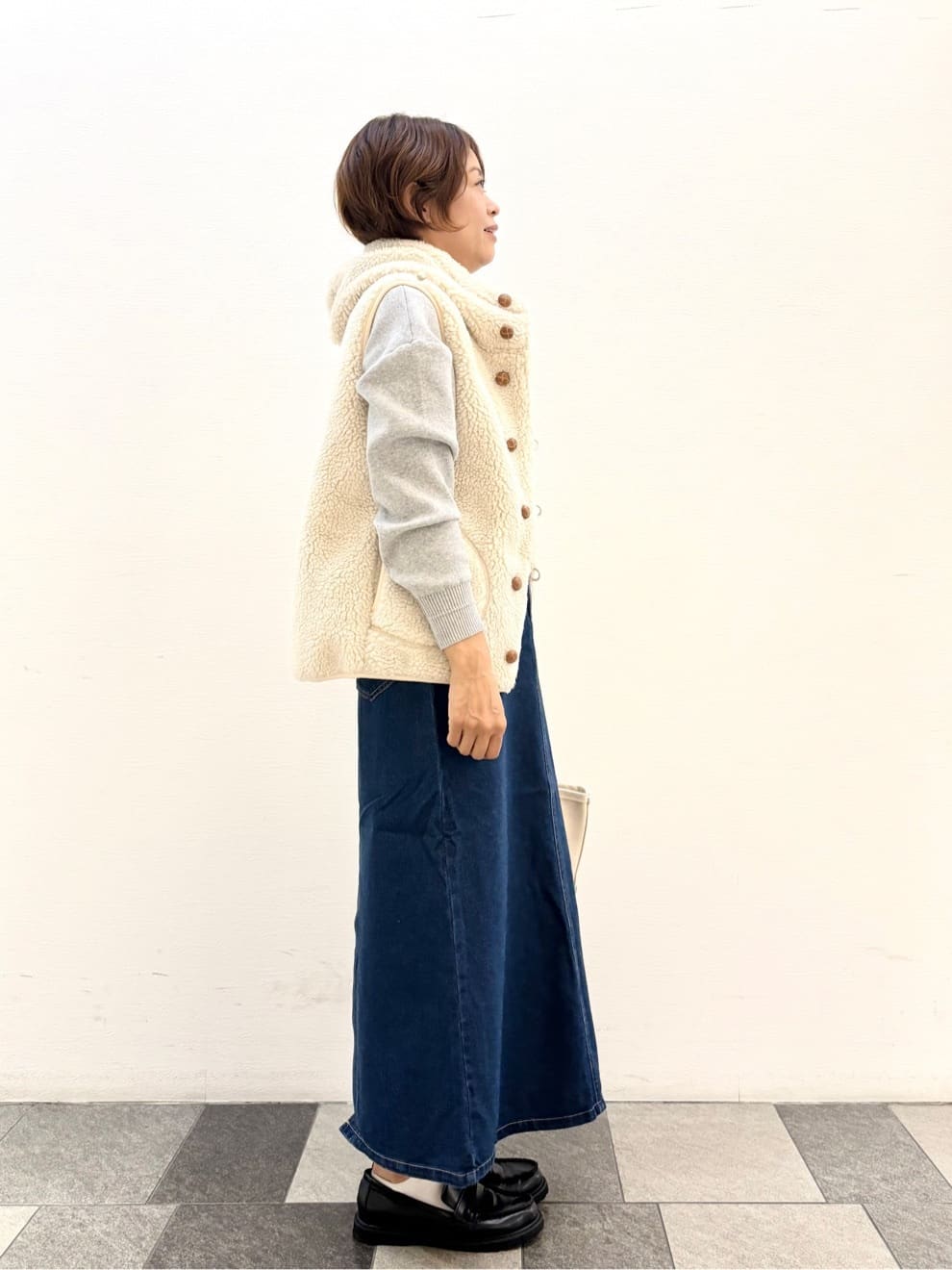 Haruさんの「Dessin｜【洗える】刺繍入りジャカードニット」を使ったコーディネート
