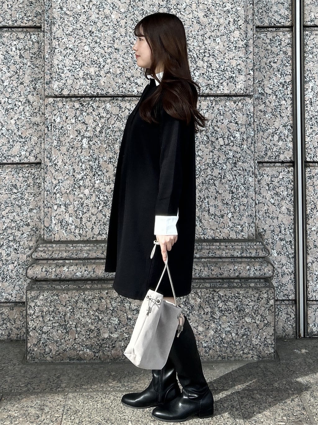sayaさんの「OPAQUE.CLIP｜ポロ衿配色ミニワンピース【洗濯機OK】」を使ったコーディネート