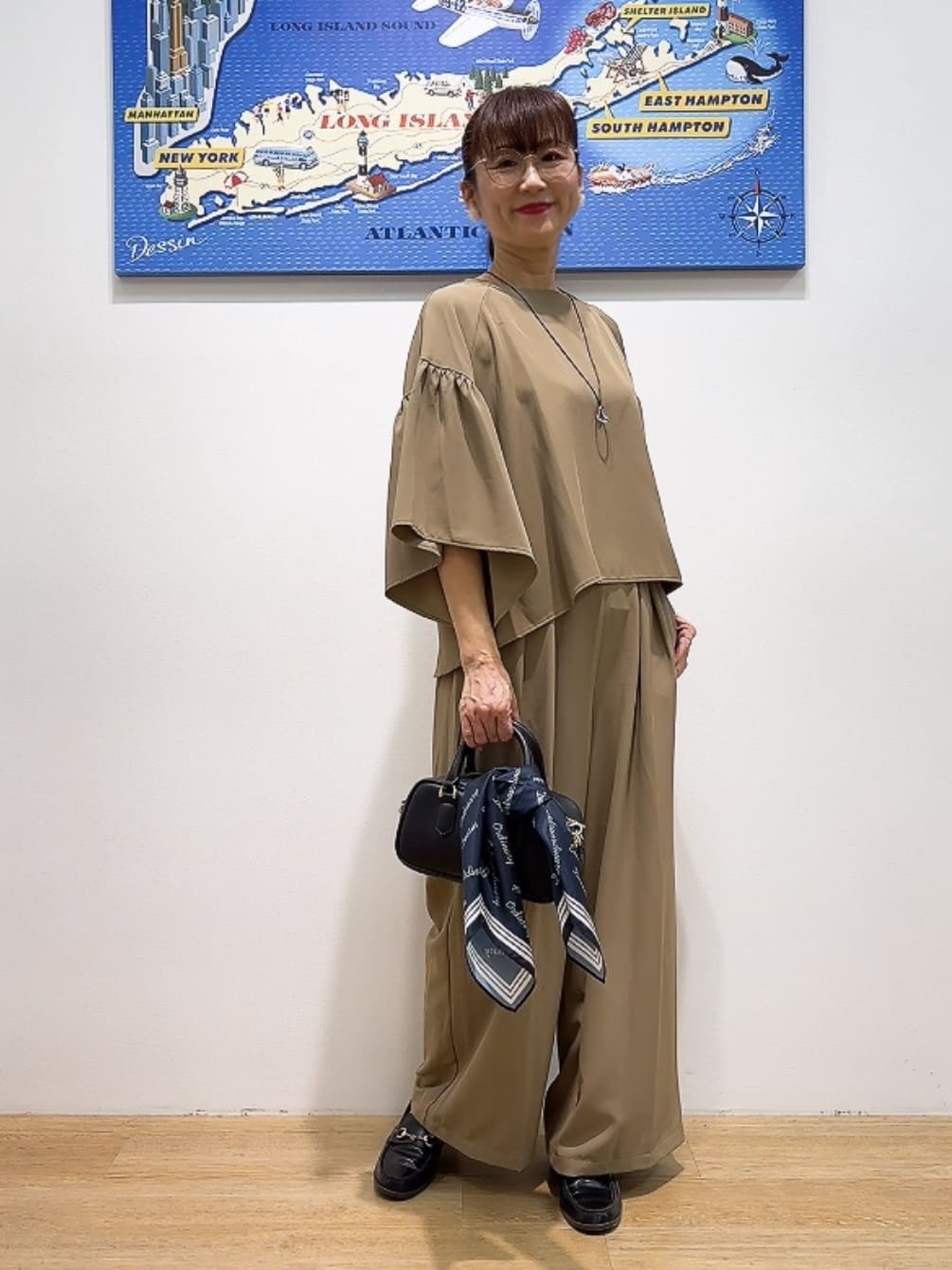 Yasucoさんの「Dessin｜【セットアップ可・洗える】フレアスリーブブラウス」を使ったコーディネート