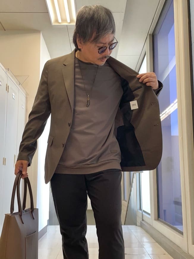 MAKOTO AIさんの「TAKEO KIKUCHI｜【COOL CITY WEAR】アーバンクール ジャケット /接触冷感・吸水速乾」を使ったコーディネート