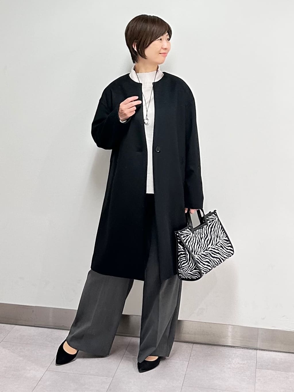 みなこさんの「UNTITLED｜【8色展開/洗える】ウールカシミヤ ハイネックニット」を使ったコーディネート