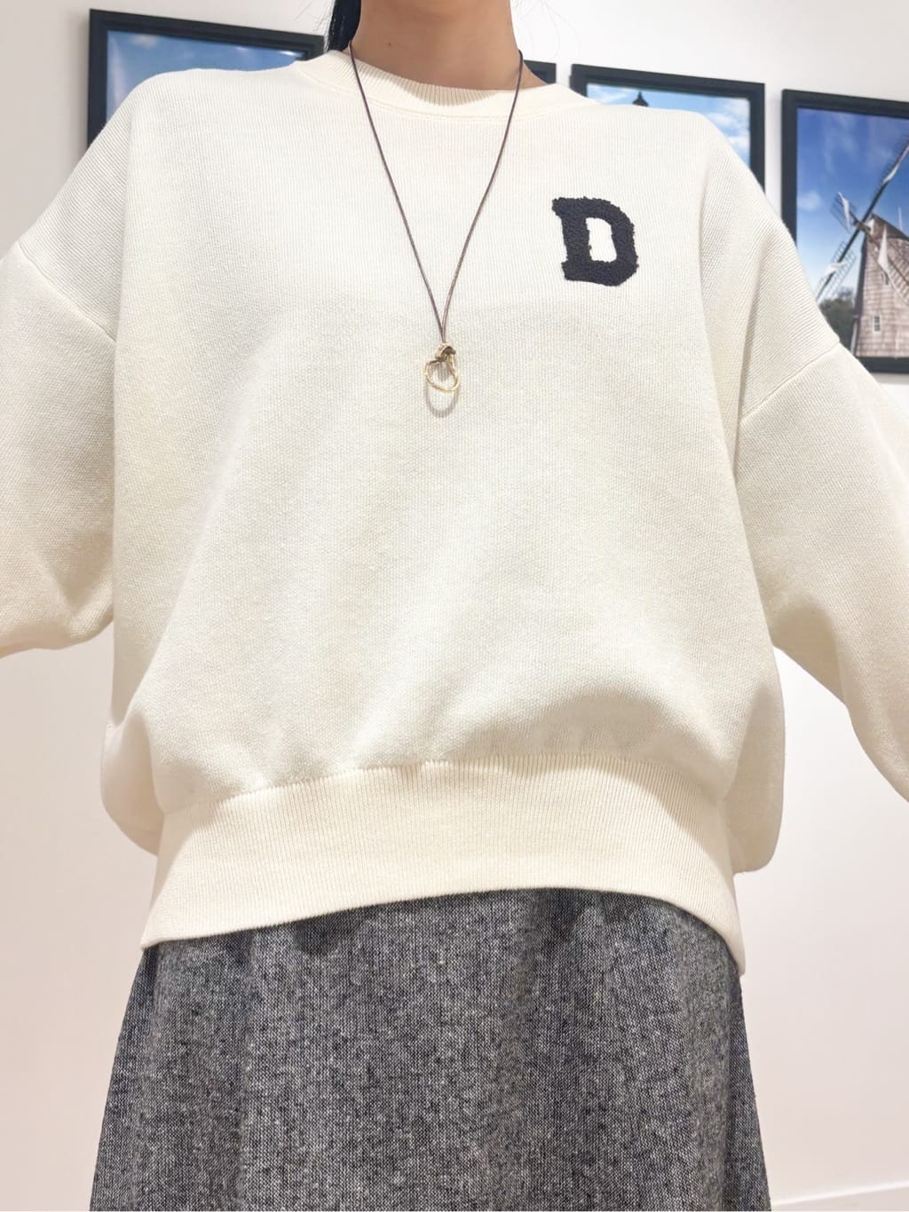 Ririkaさんの「Dessin｜【洗える】ツイードフレアスカート」を使ったコーディネート