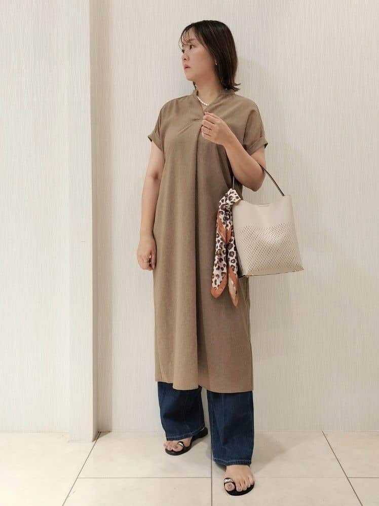 naokoさんの「UNTITLED｜【UV/はっ水】リラククールワンピース」を使ったコーディネート