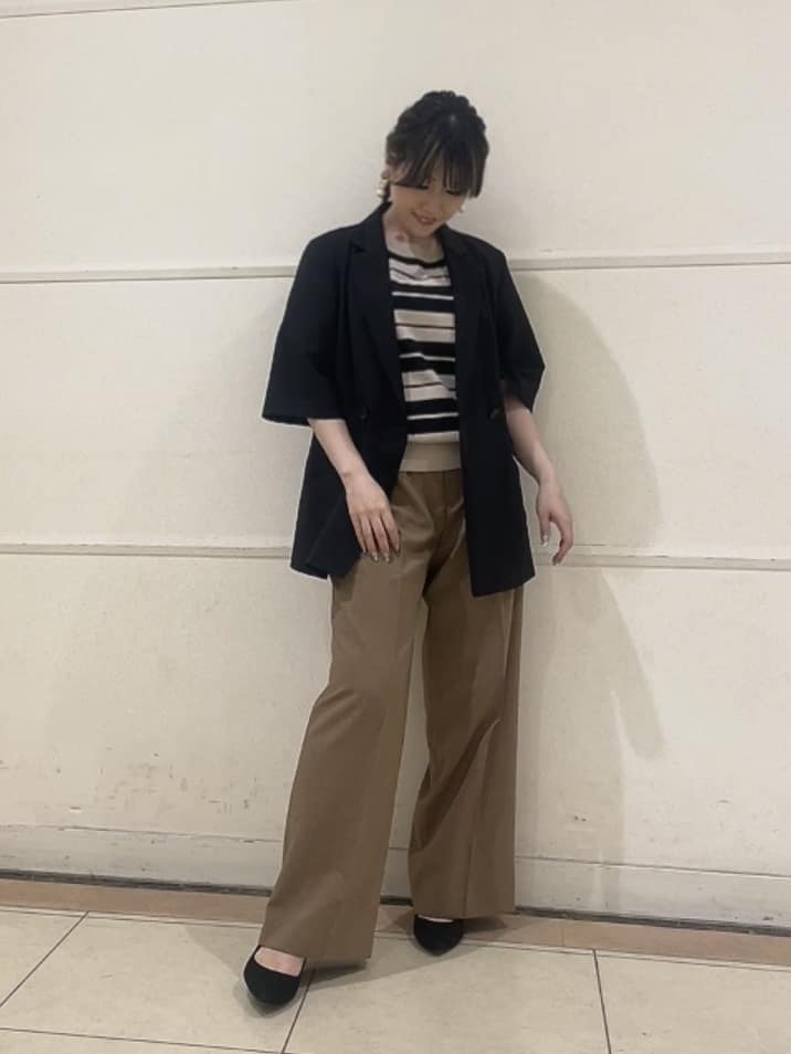 watanabeさんの「UNTITLED｜【吸水速乾/洗える】ハーフスリーブジャケット」を使ったコーディネート