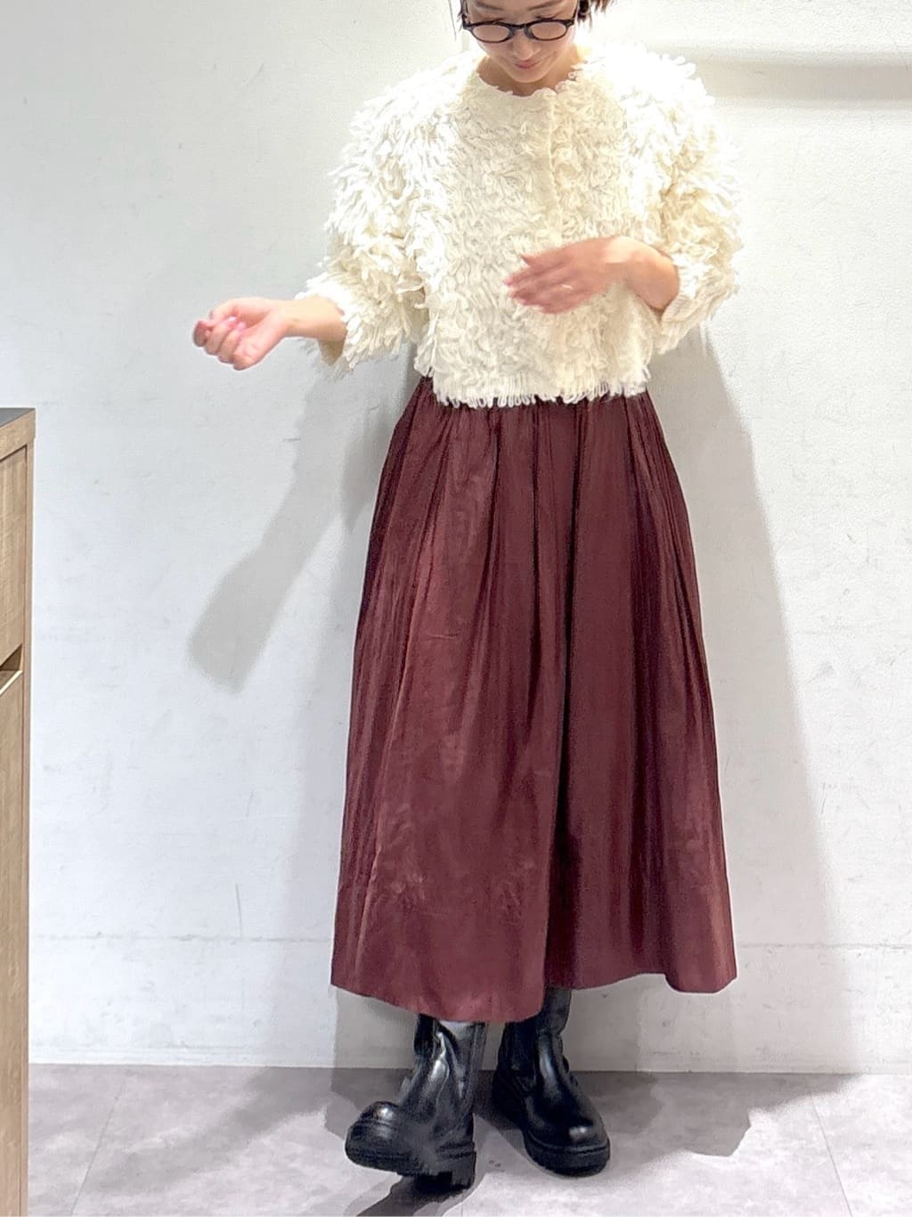 たけねぇさんの「OPAQUE.CLIP｜ループヤーンニットカーディガン」を使ったコーディネート
