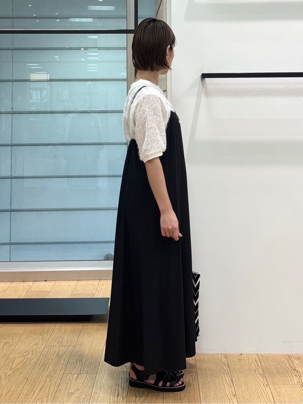 asamiさんの「INDIVI｜【UVケア】エアリージョーゼット キャミワンピース」を使ったコーディネート