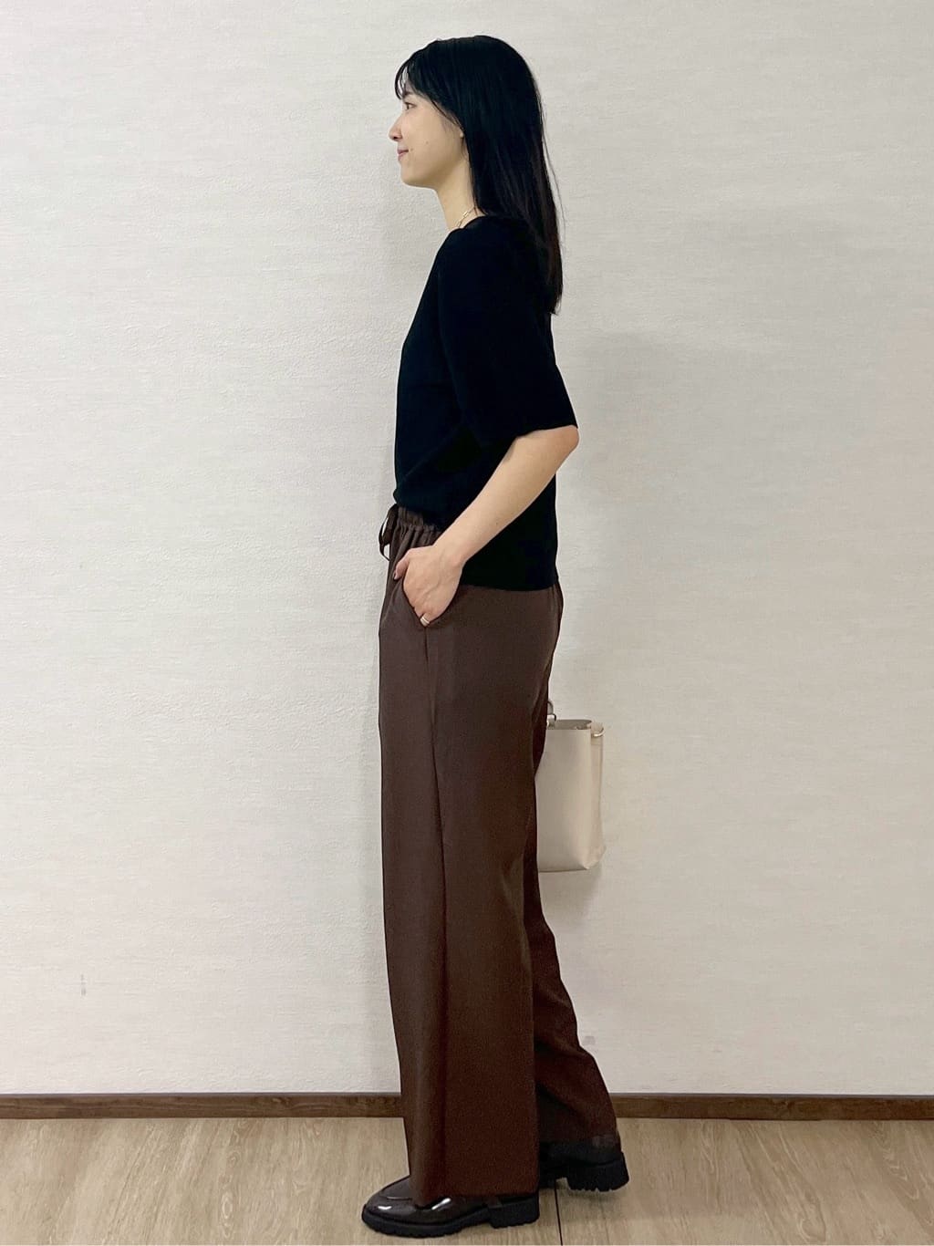 sachikoさんの「OPAQUE.CLIP｜ガーターボリュームスリーブニット【UVケア／洗濯機洗い可】」を使ったコーディネート
