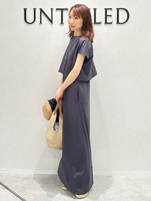 Miwaさんの「UNTITLED｜【接触冷感】ドレープリボンHAT」を使ったコーディネート