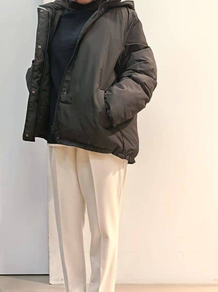あんさんの「THE SHOP TK｜【ぎゅっとされているような暖かさ】撥水中綿ブルゾン」を使ったコーディネート