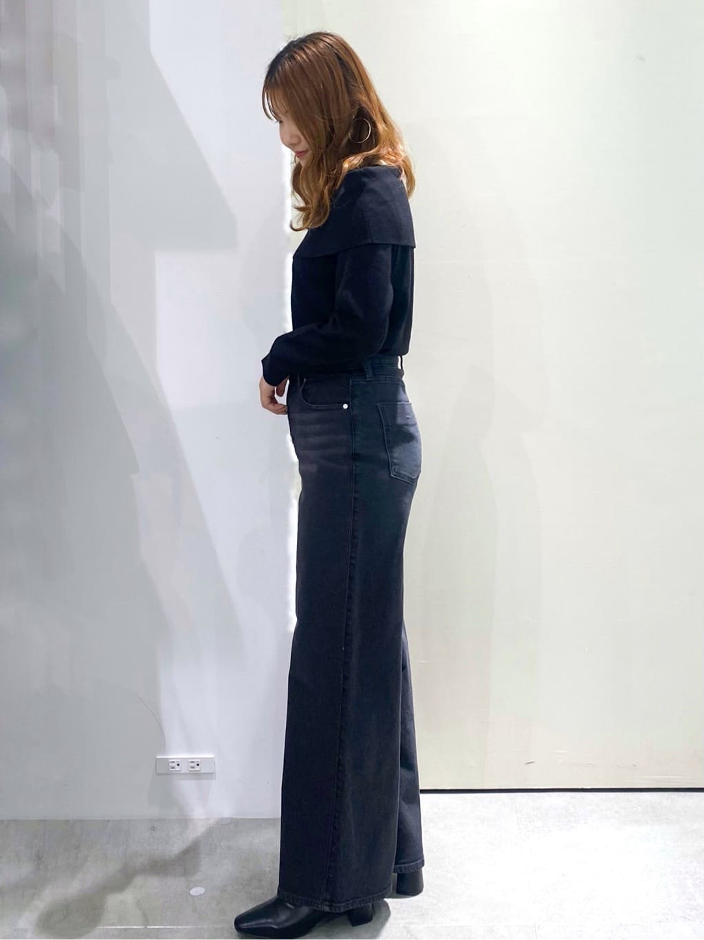sayaさんの「OPAQUE.CLIP｜ストレッチバギーデニム【洗濯機洗い可】《SS～LL》」を使ったコーディネート