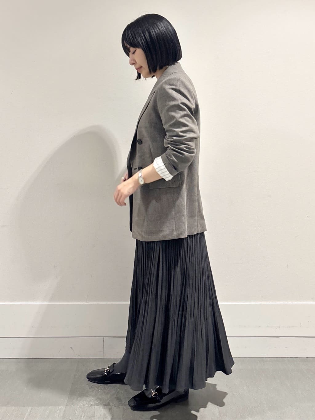 モエカさんの「UNTITLED｜【セットアップ可】ウールライク ダブルブレストジャケット」を使ったコーディネート