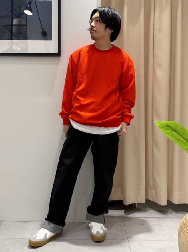 はさんの「THE SHOP TK｜【無地に飽きた方へ】ふくれジャカードスウェット　洗濯機OK/6色展開/ユニセックスでおすすめ！」を使ったコーディネート