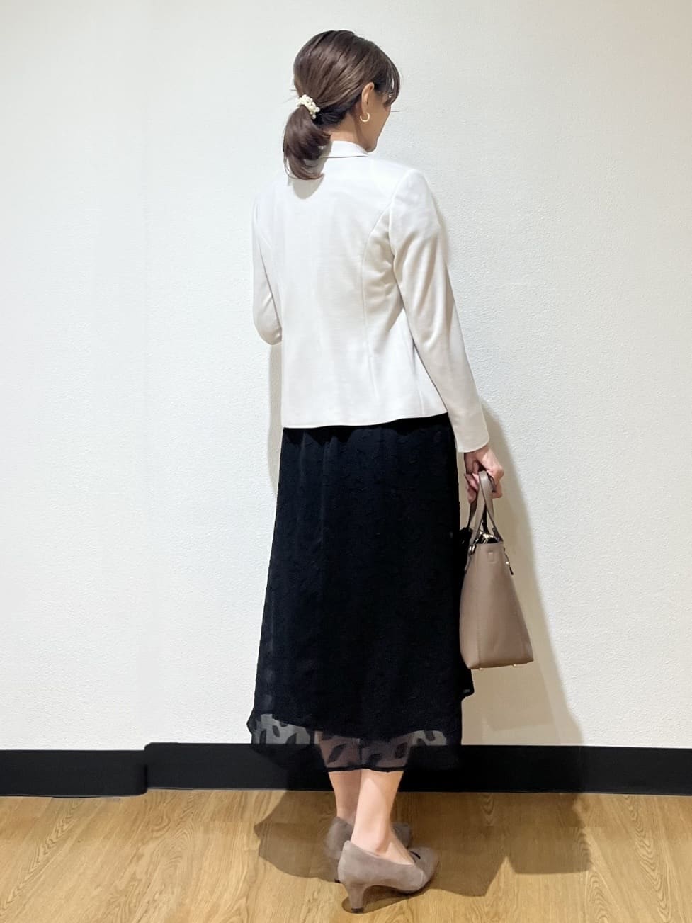 ayaさんの「Reflect｜Y字シルエット淡水パールネックレス」を使ったコーディネート