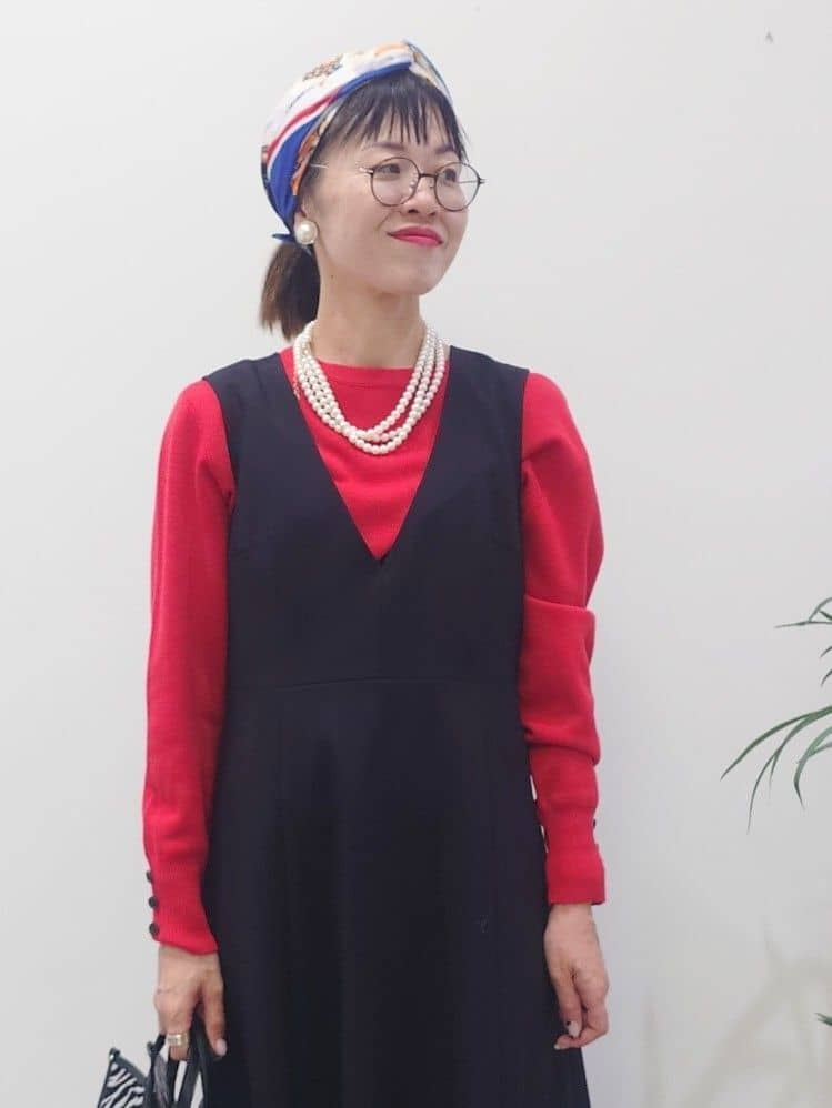 MUTSUKOさんの「UNTITLED｜【アンサンブル可/洗える】ウールミラノリブニット」を使ったコーディネート