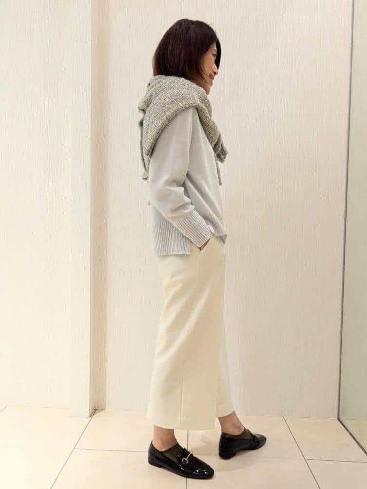 u-macoさんの「UNTITLED｜【8色展開/洗える】ウールカシミヤ ハイネックニット」を使ったコーディネート
