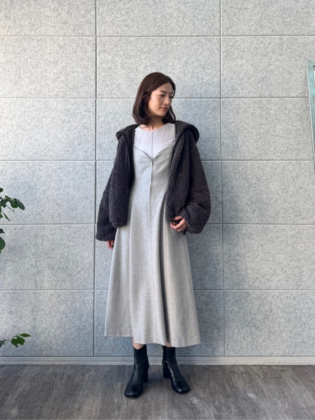uchi__yamaさんの「CODE A｜boa hoodie blouson」を使ったコーディネート