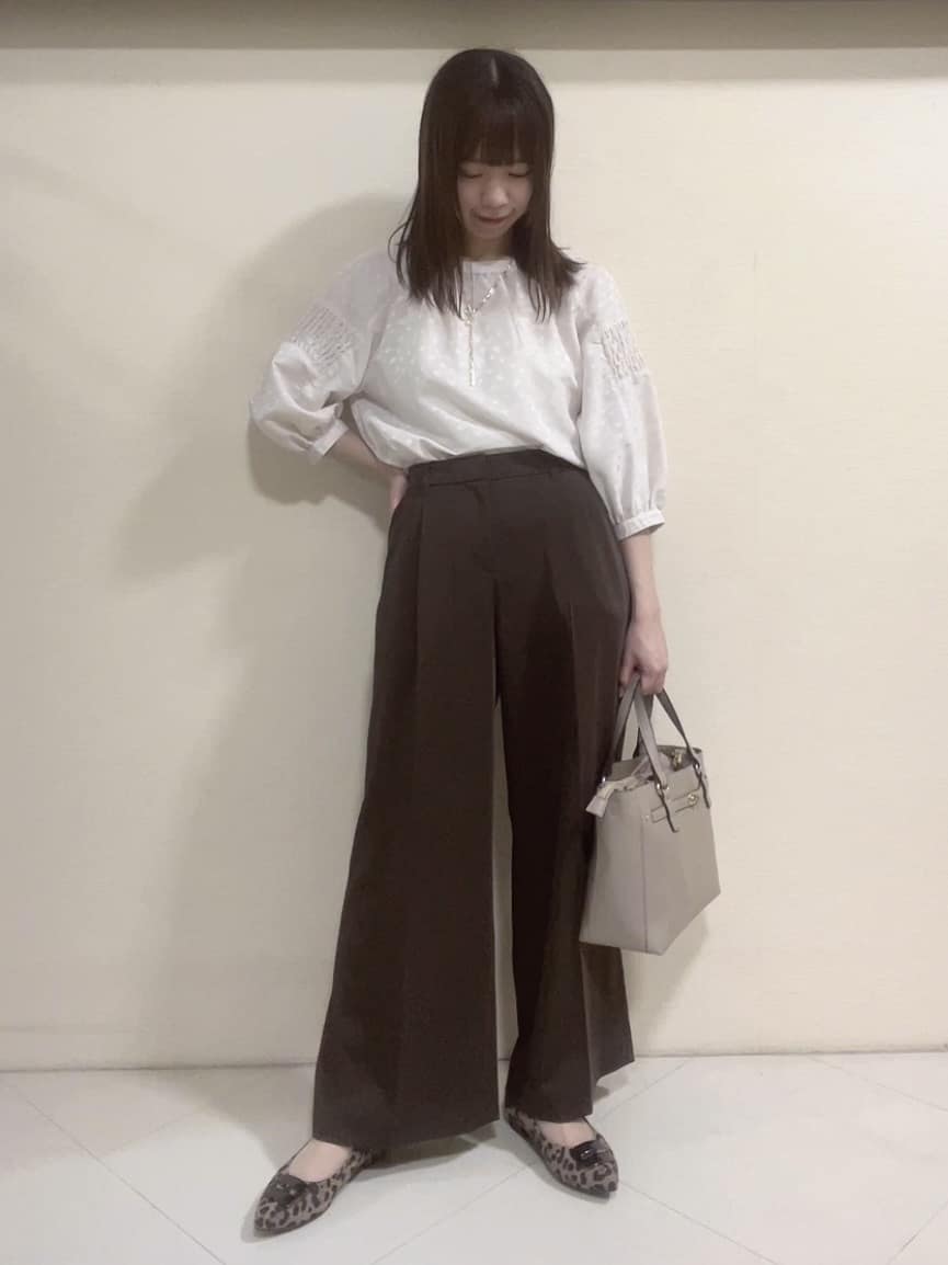 yukaさんの「Reflect｜【一枚で着映える◎】レオパード風ジャカードブラウス」を使ったコーディネート
