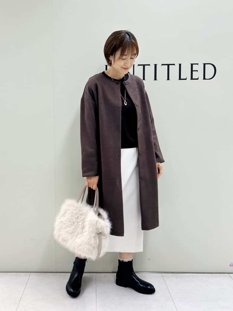 Mikiさんの「UNTITLED｜【8色展開／コンパクト丈】レーヨン混 コクーンニット」を使ったコーディネート