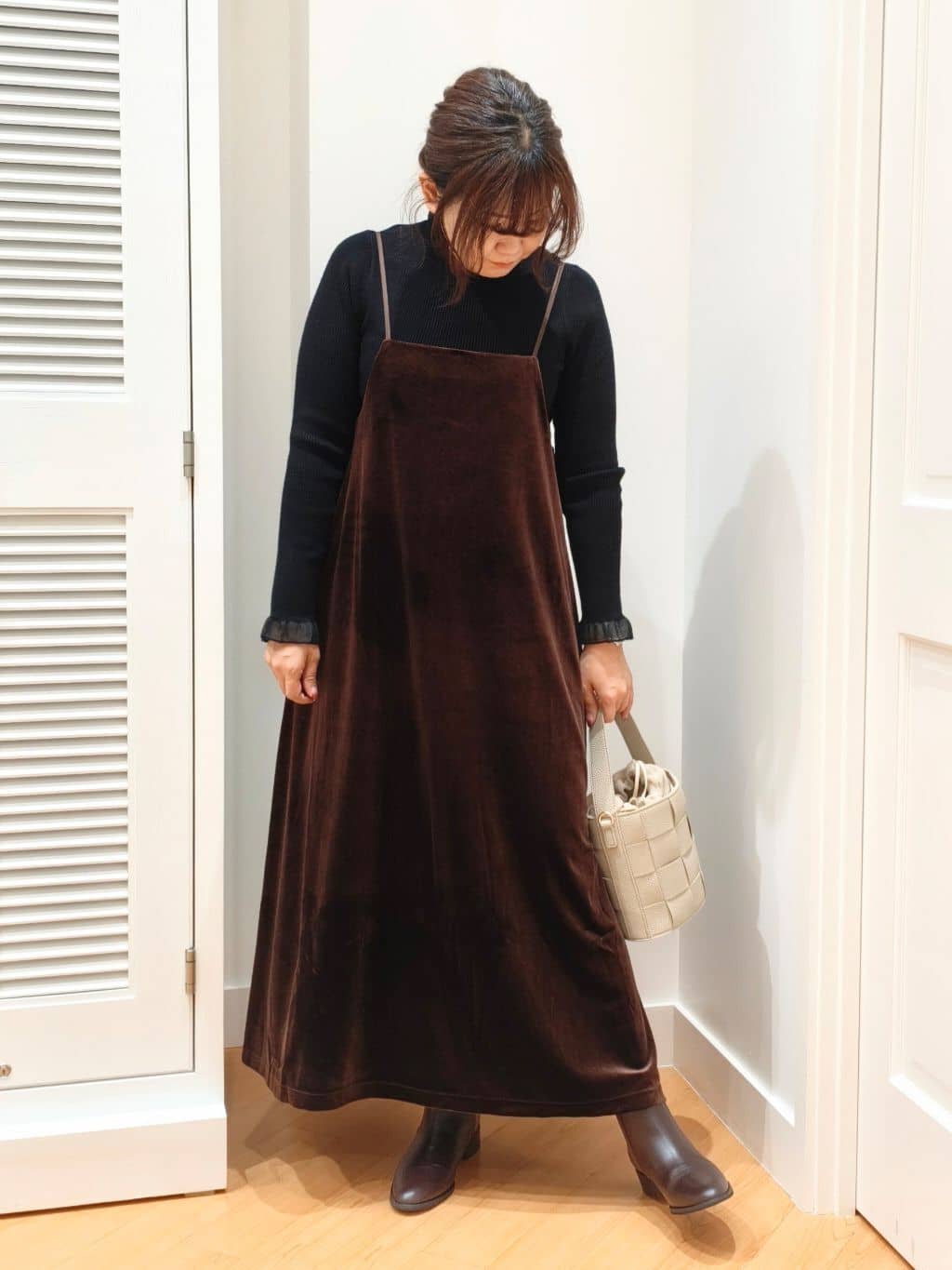 AIKOsanさんの「Dessin｜【洗える】オーガンジーフリルニット」を使ったコーディネート