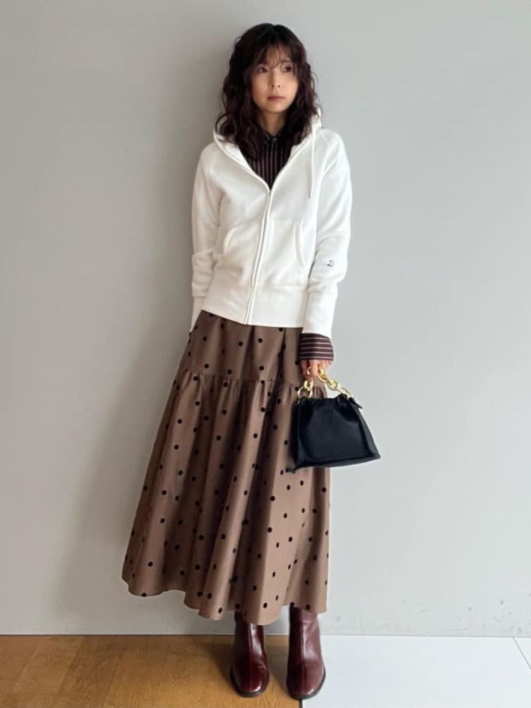 misaさんの「DRESSTERIOR｜デキシー吊裏毛ジップアップパーカ」を使ったコーディネート