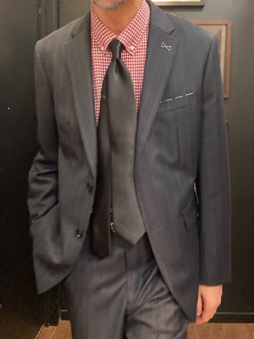 KDDさんの「TAKEO KIKUCHI｜【THE FLAGSHIP】矢絣 ストライプ スーツ」を使ったコーディネート