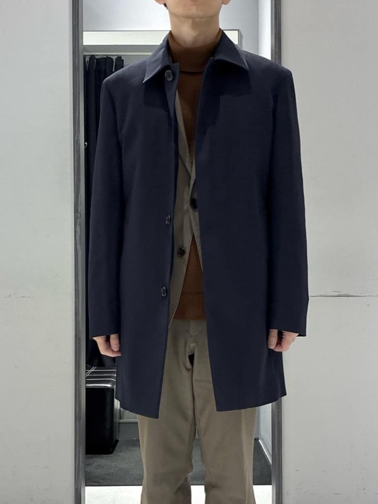 わいずみさんの「TAKEO KIKUCHI｜【ダウンライナー付き】メランジ ステンカラー コート」を使ったコーディネート