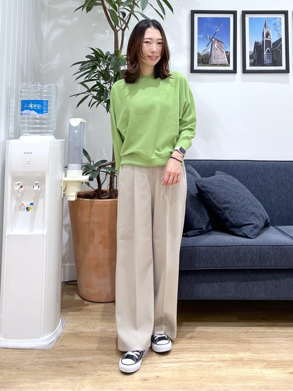 canaさんの「Dessin｜ウール混クルーネックコート」を使ったコーディネート