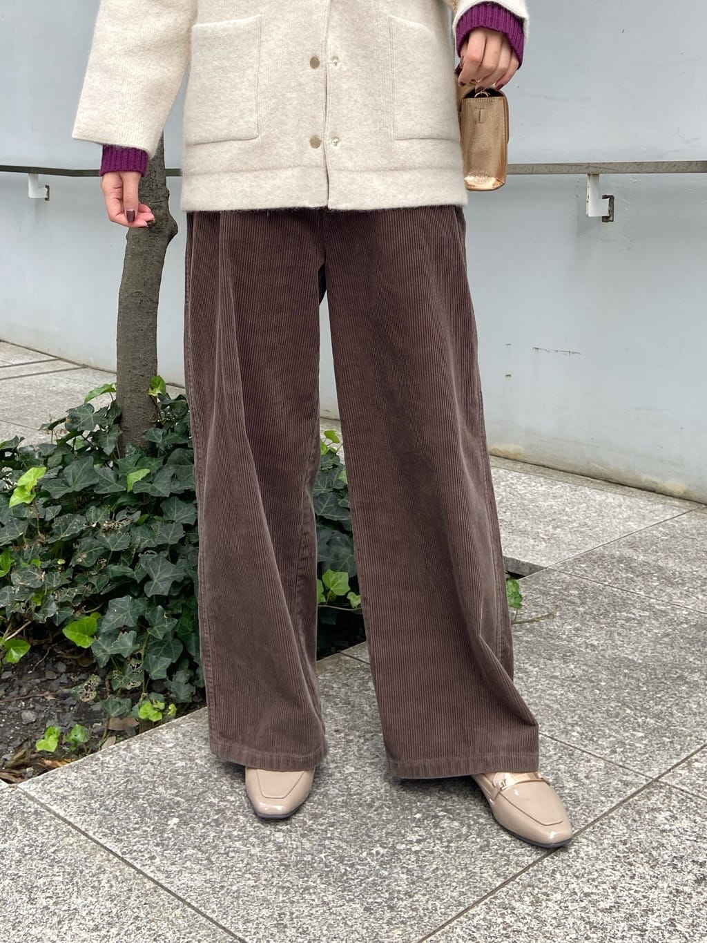 めぐさんの「OPAQUE.CLIP｜コーデュロイワイドパンツ【洗濯機OK】」を使ったコーディネート