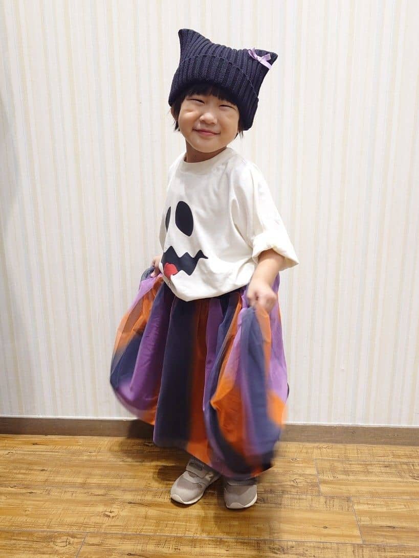 Yuiさんの「SHOO･LA･RUE｜【100-150cm】リバーシブルチュールスカート」を使ったコーディネート