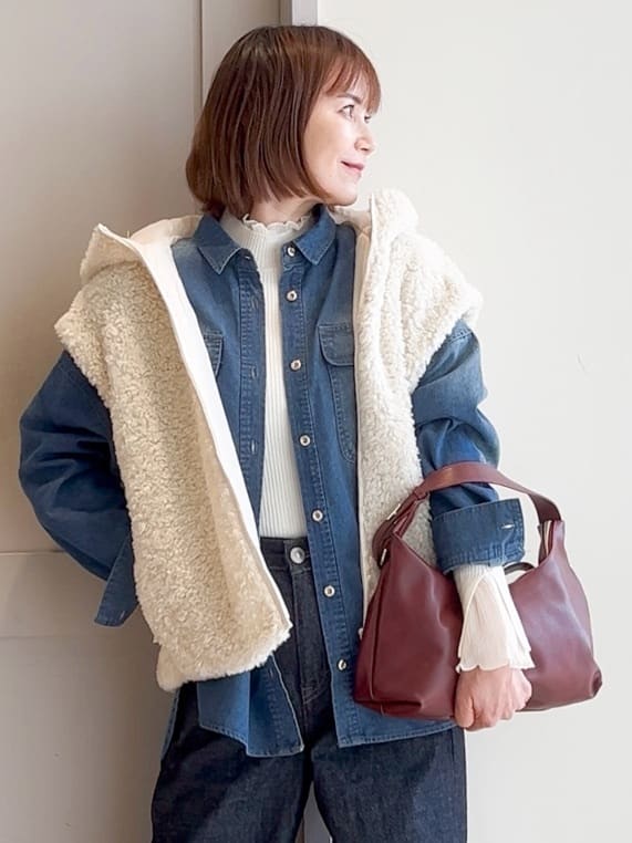 yamakoさんの「grove｜【名品アウター/3WAY・はっ水】ボアライナー付マウンテンパーカ」を使ったコーディネート