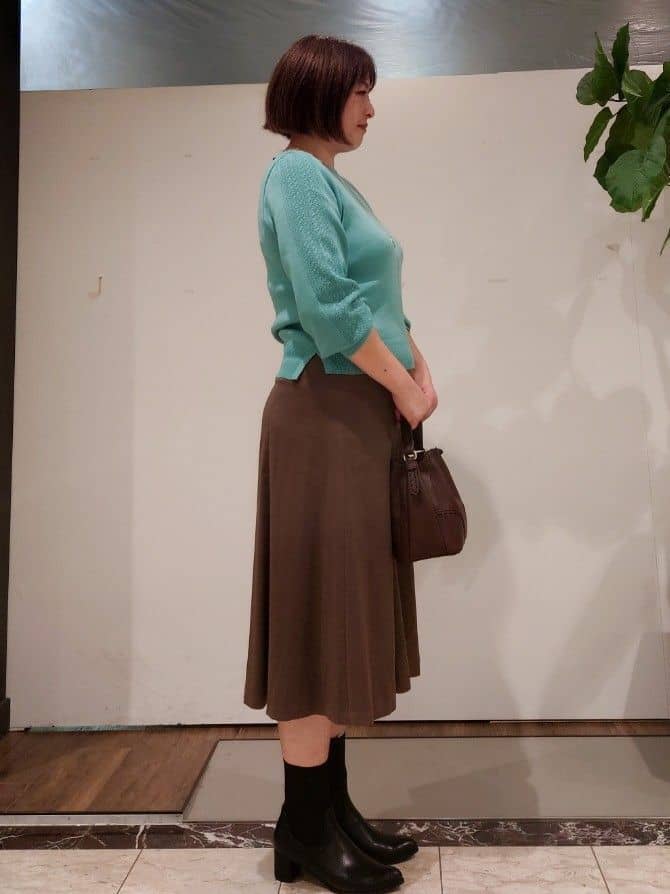ゆうちゃさんの「Reflect｜【選べる8色／スカートにもパンツにも◎】ウール混ボートネックニット」を使ったコーディネート