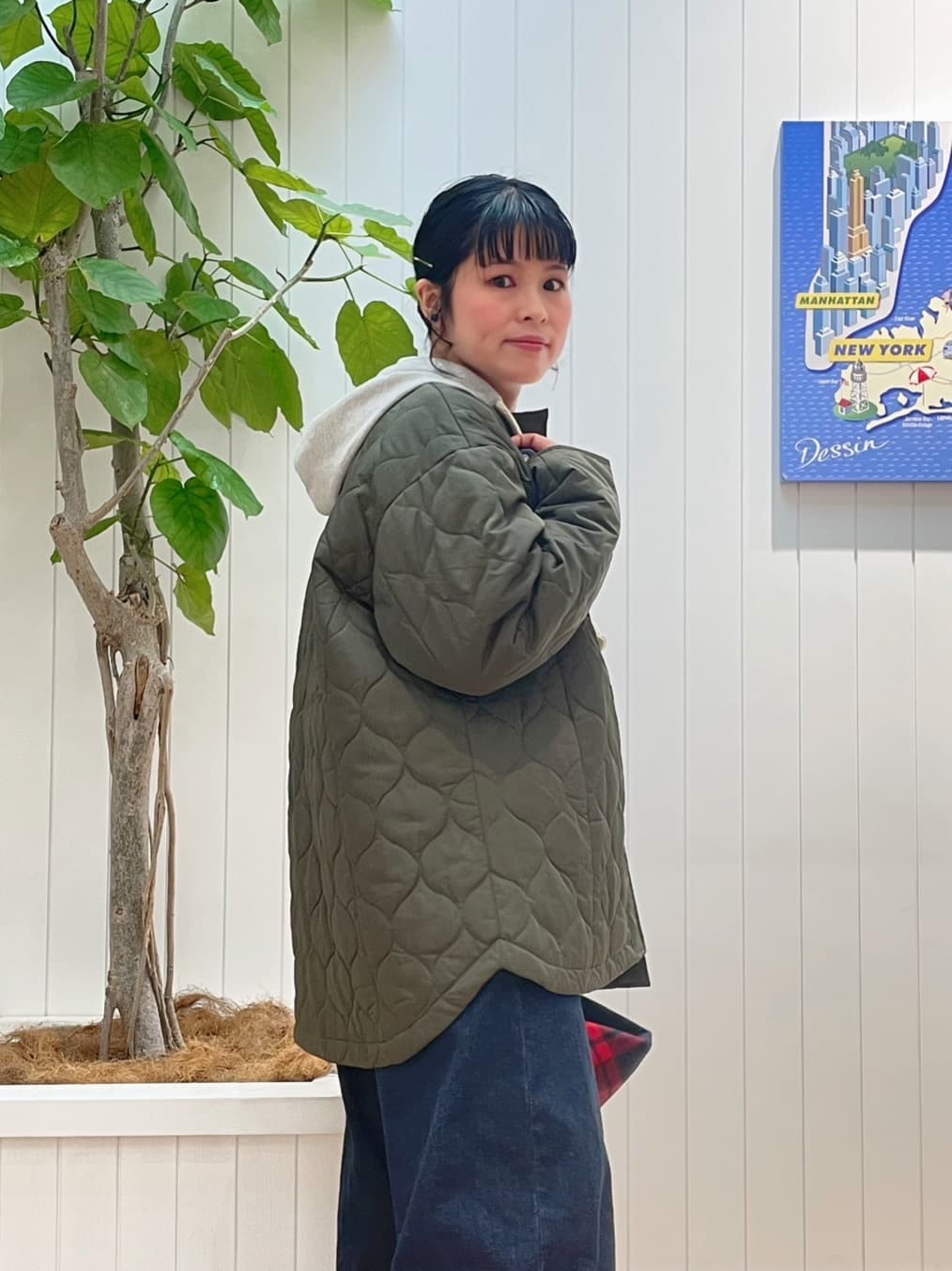 mikaさんの「Dessin｜チェック柄ボートトートバッグ」を使ったコーディネート