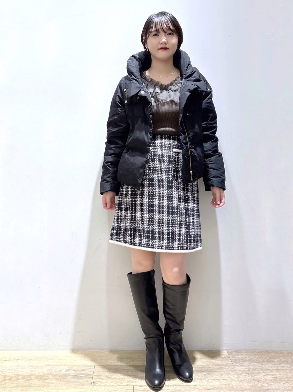 mizukiさんの「index｜KAWADAダウンショートコート【撥水／洗濯機OK／静電気防止裏地】《XS～LL》」を使ったコーディネート