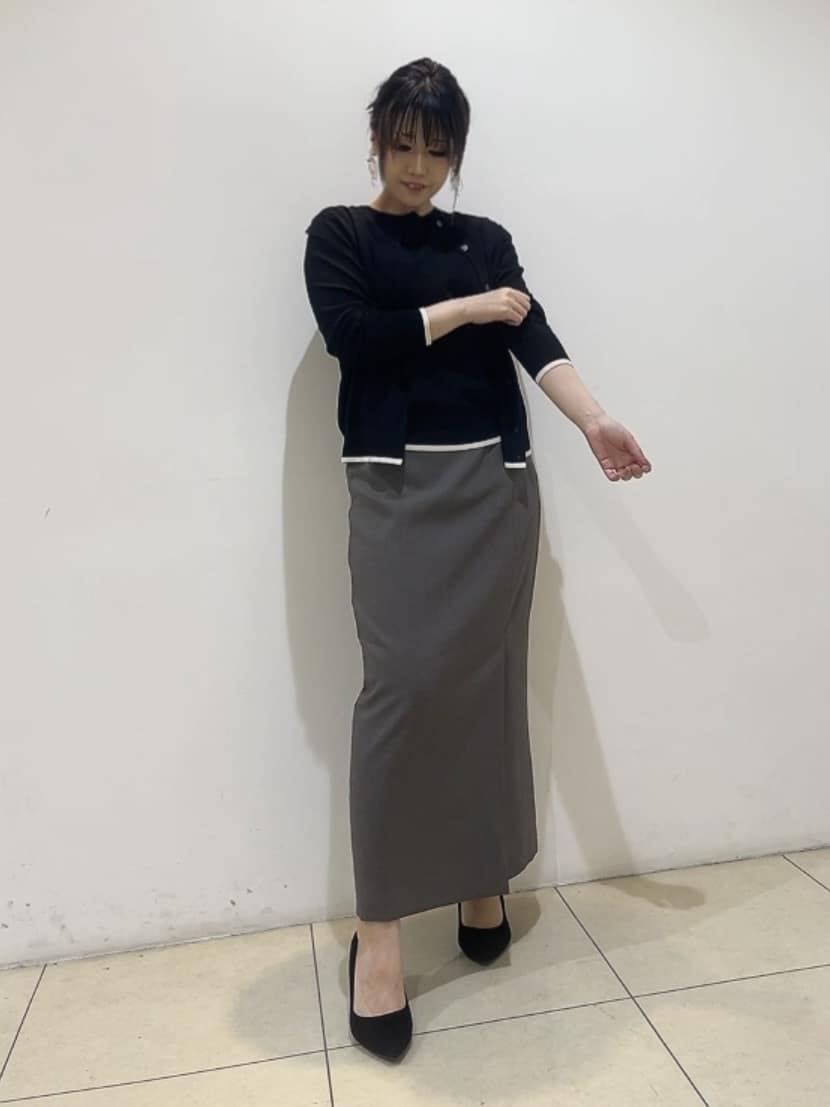 watanabeさんの「UNTITLED｜【アンサンブル可/薄手/洗える】5分袖クルーニット」を使ったコーディネート