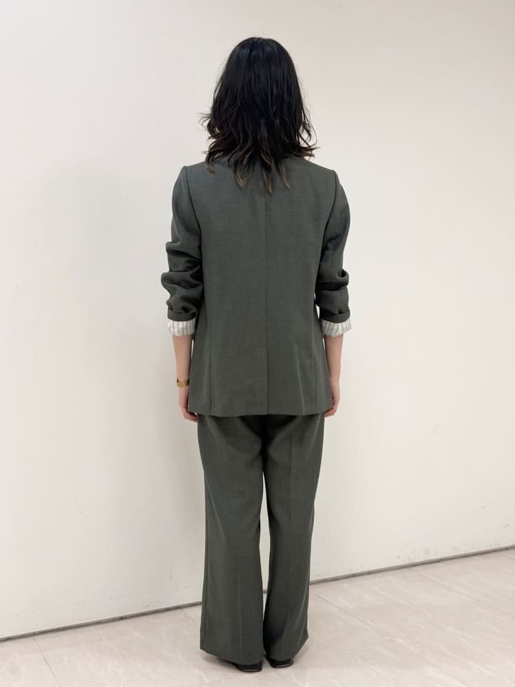 サオリさんの「UNTITLED｜【セットアップ可/洗える】ウールライク ワイドパンツ」を使ったコーディネート
