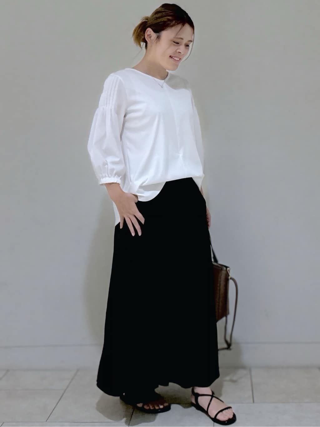 S&auml;K&iuml;さんの「Reflect｜【ウエストゴム仕様／長く着られる◎】スカーチョパンツ」を使ったコーディネート