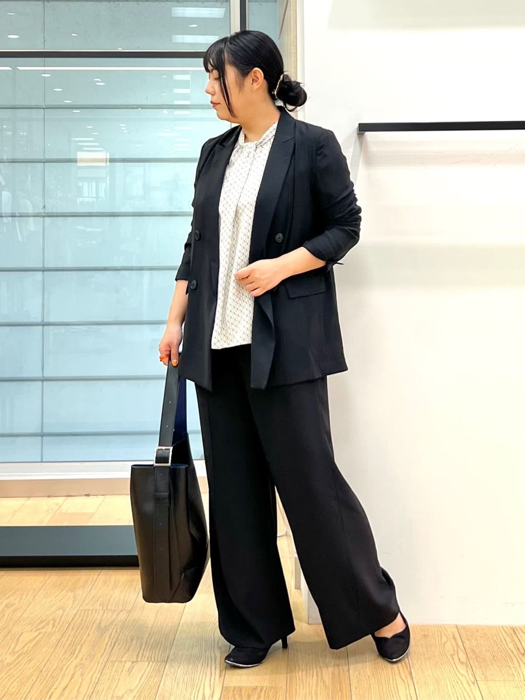 shimaさんの「INDIVI｜【軽く羽織れる！】ダブルジャケット」を使ったコーディネート