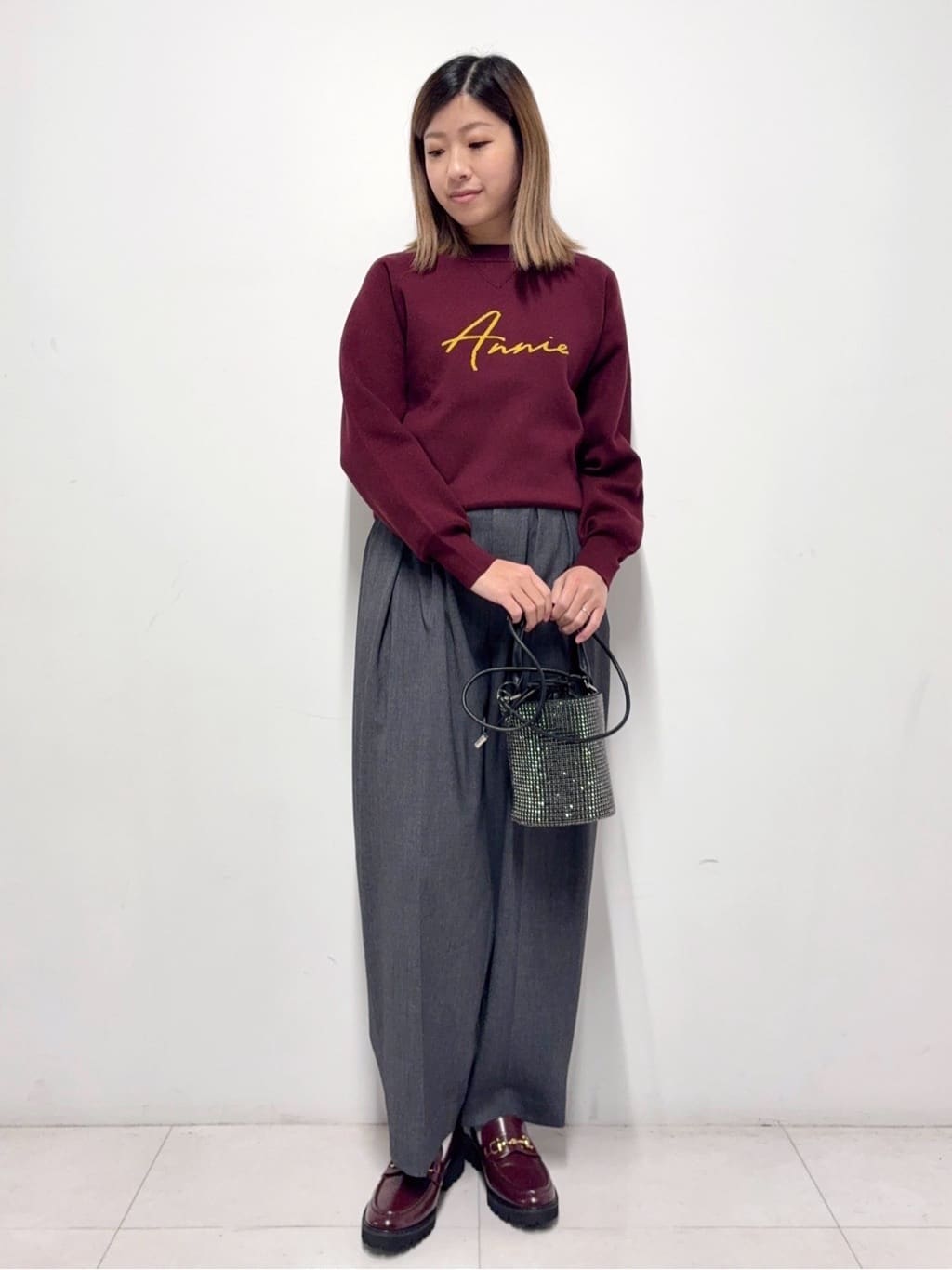 Nishijimaさんの「DRESSTERIOR｜◆アニージャカードニット」を使ったコーディネート