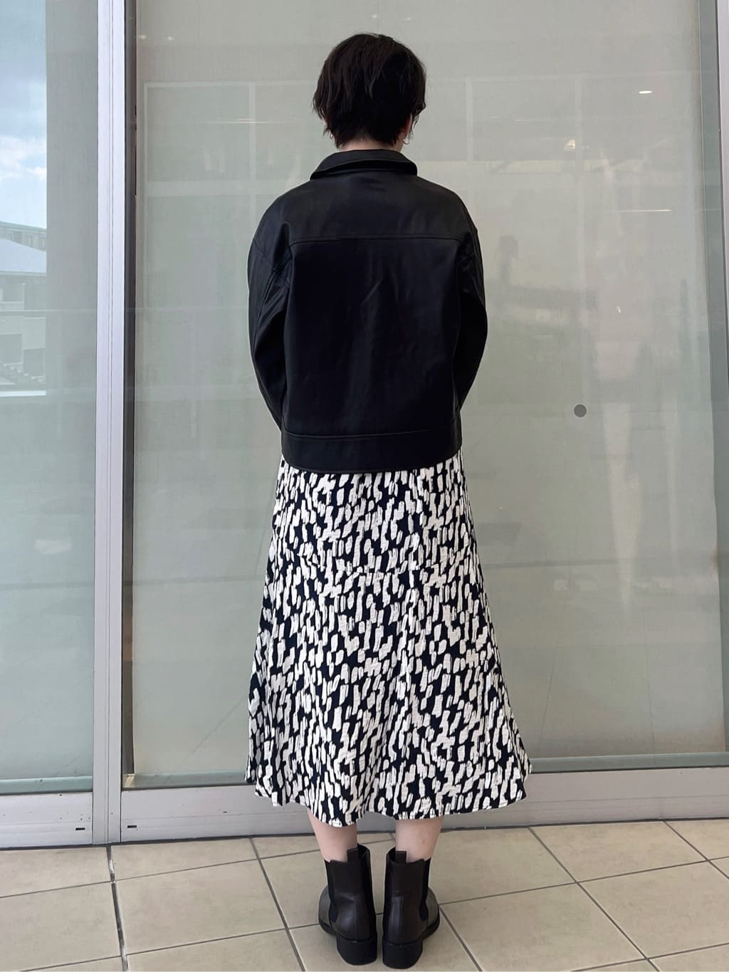yo-koさんの「OPAQUE.CLIP｜シンセティックレザー調ブルゾン【洗える】」を使ったコーディネート