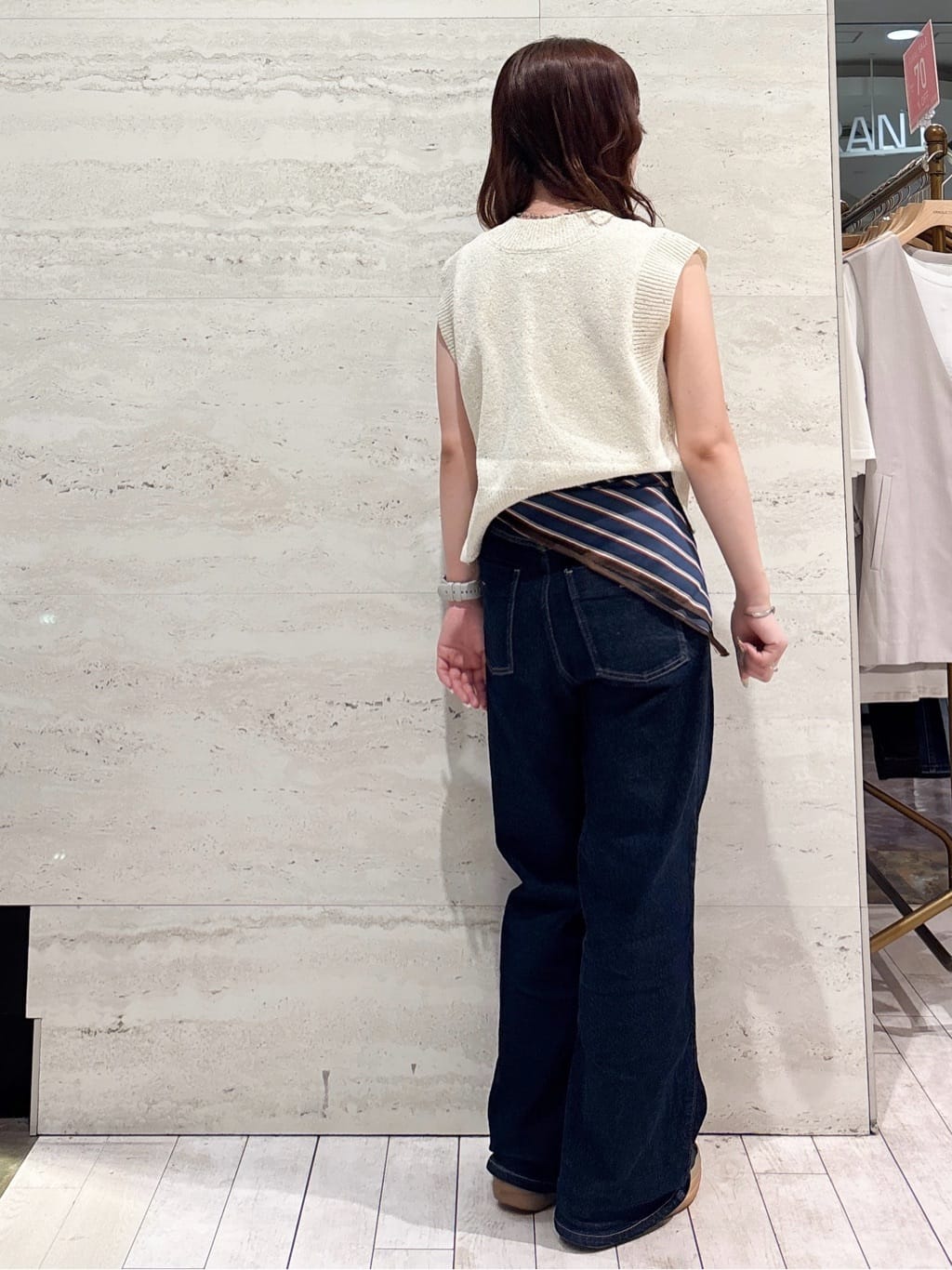 かほさんの「OPAQUE.CLIP｜ストレッチバギーデニム【洗濯機洗い可】《SS～LL》」を使ったコーディネート