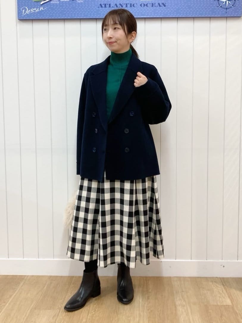 yoshiさんの「Dessin｜【洗える】ウール混リバーメルトンコート」を使ったコーディネート
