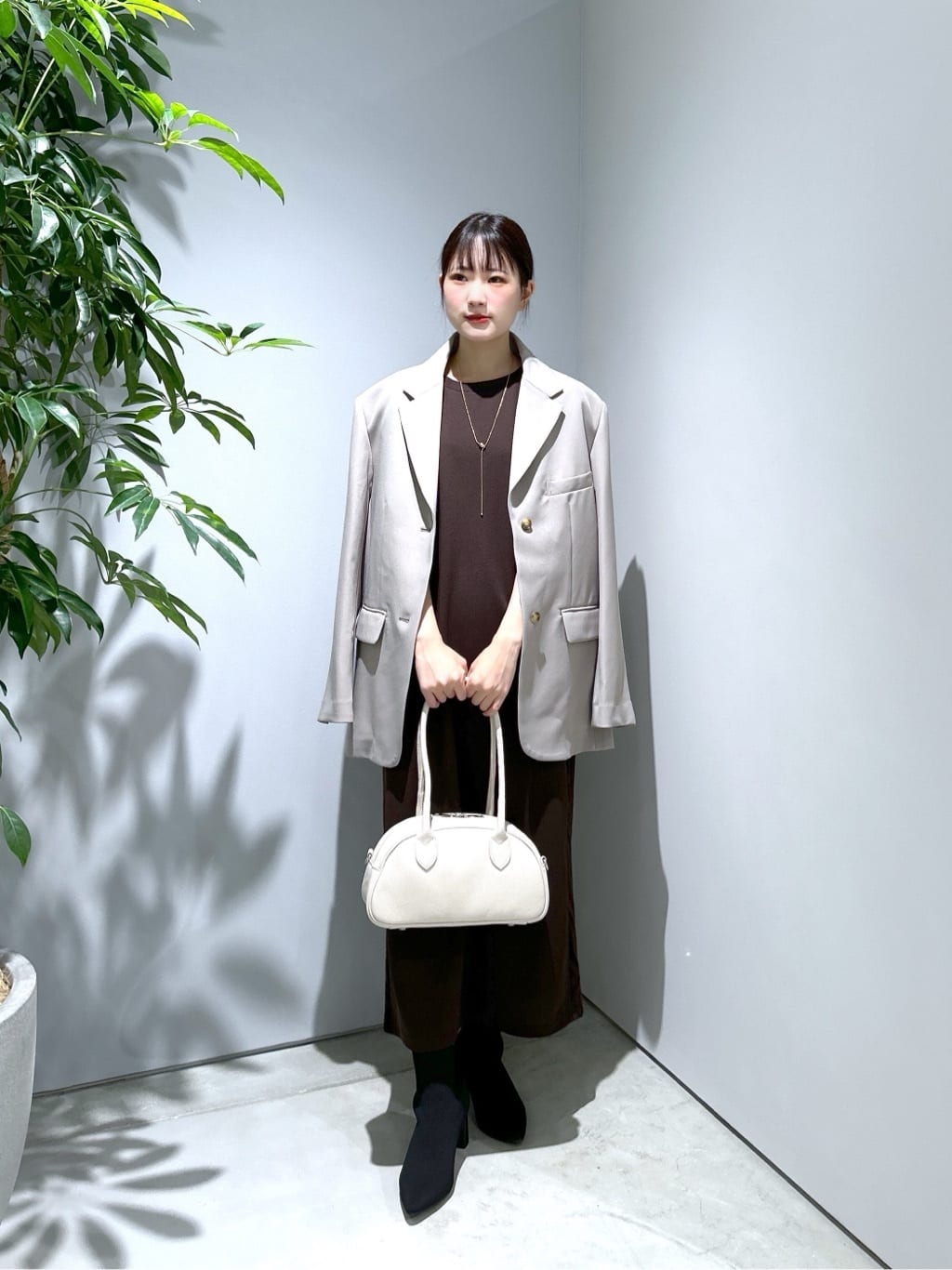 Renoさんの「INDIVI｜ダブルクロスオーバージャケット」を使ったコーディネート
