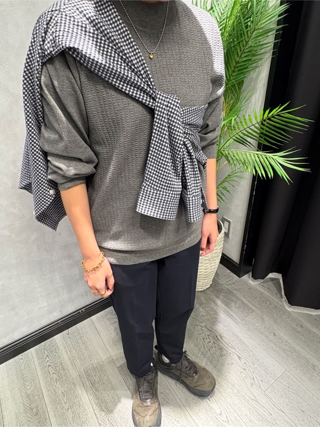 s___sさんの「TAKEO KIKUCHI｜【抗菌防臭/シーズンレス】シアサッカーギンガムチェック ストレッチシャツ」を使ったコーディネート